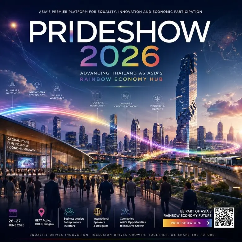 Thailand Bangkok Asia's First LGBTIQ+ Business Expo "Pride Show 2026" Opens June 26 in Bangkok Thailand Bangkok Asia's First LGBTIQ+ Business Expo "Pride Show 2026" Opens June 26 in Bangkok