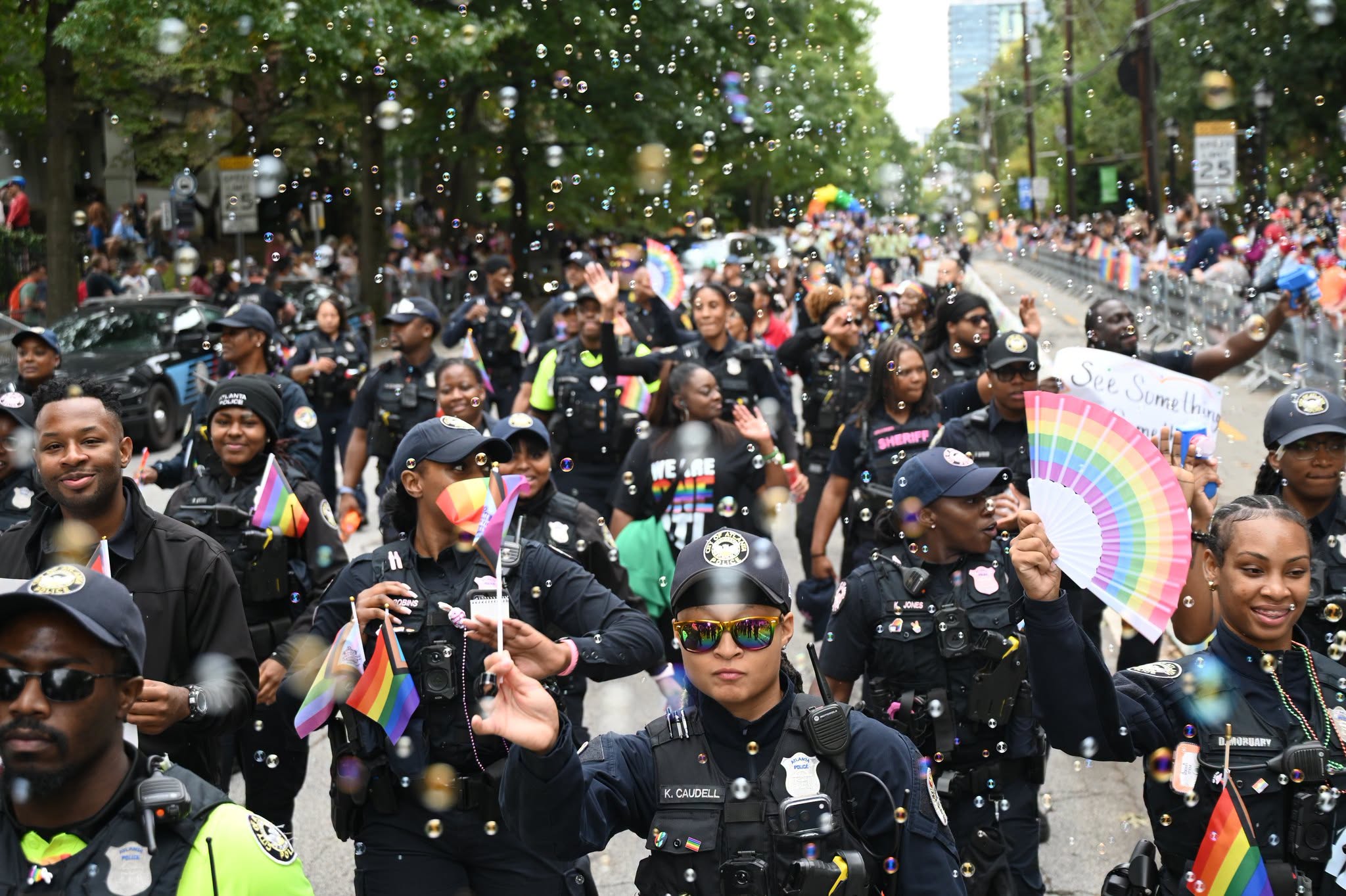 US: Atlanta Police Department Marches in 2026 Atlanta Pride Parade