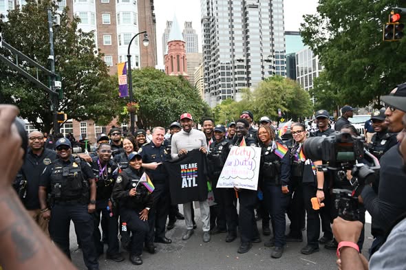 US: Atlanta Police Department Marches in 2026 Atlanta Pride Parade
