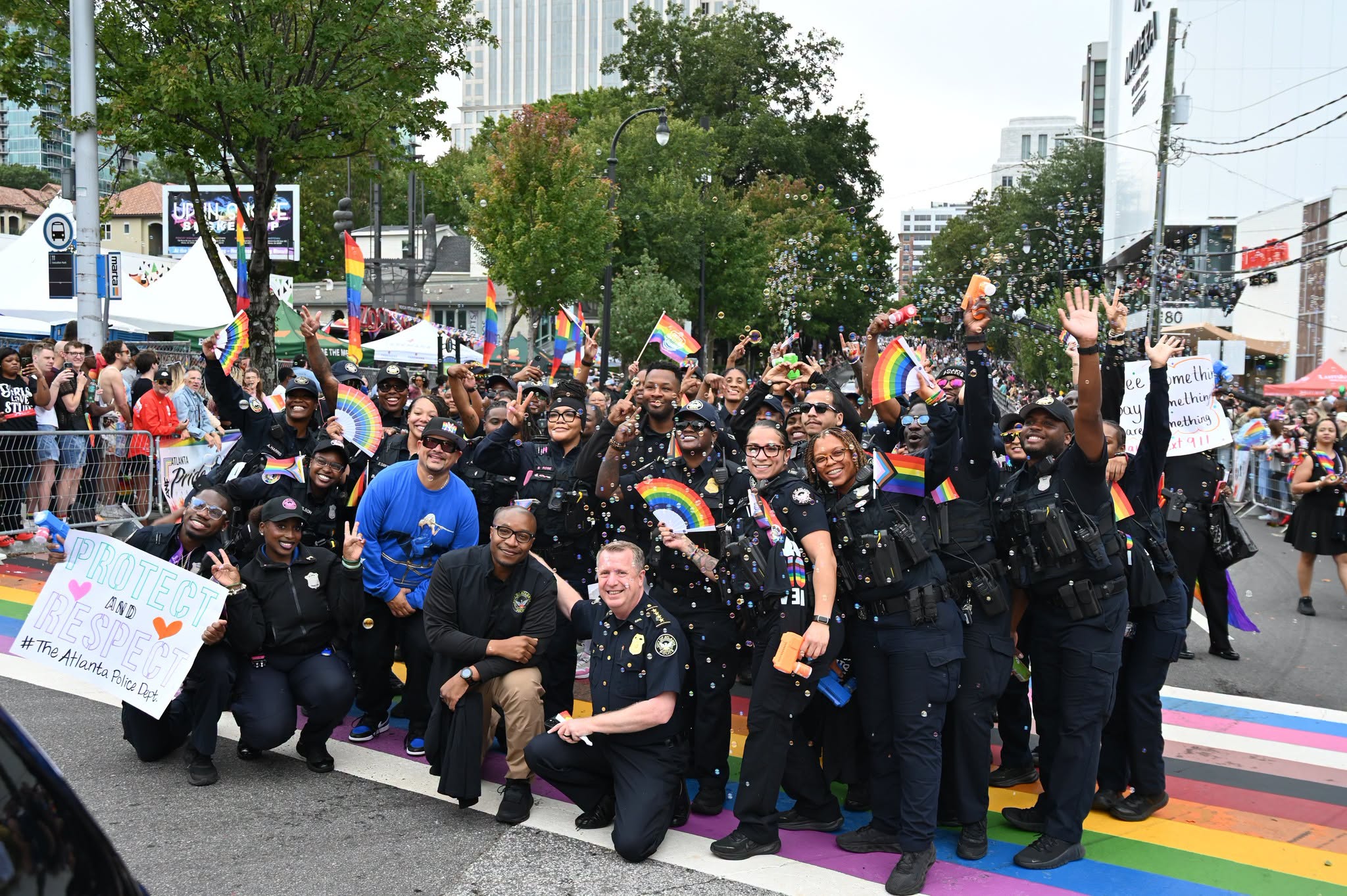 US: Atlanta Police Department Marches in 2026 Atlanta Pride Parade